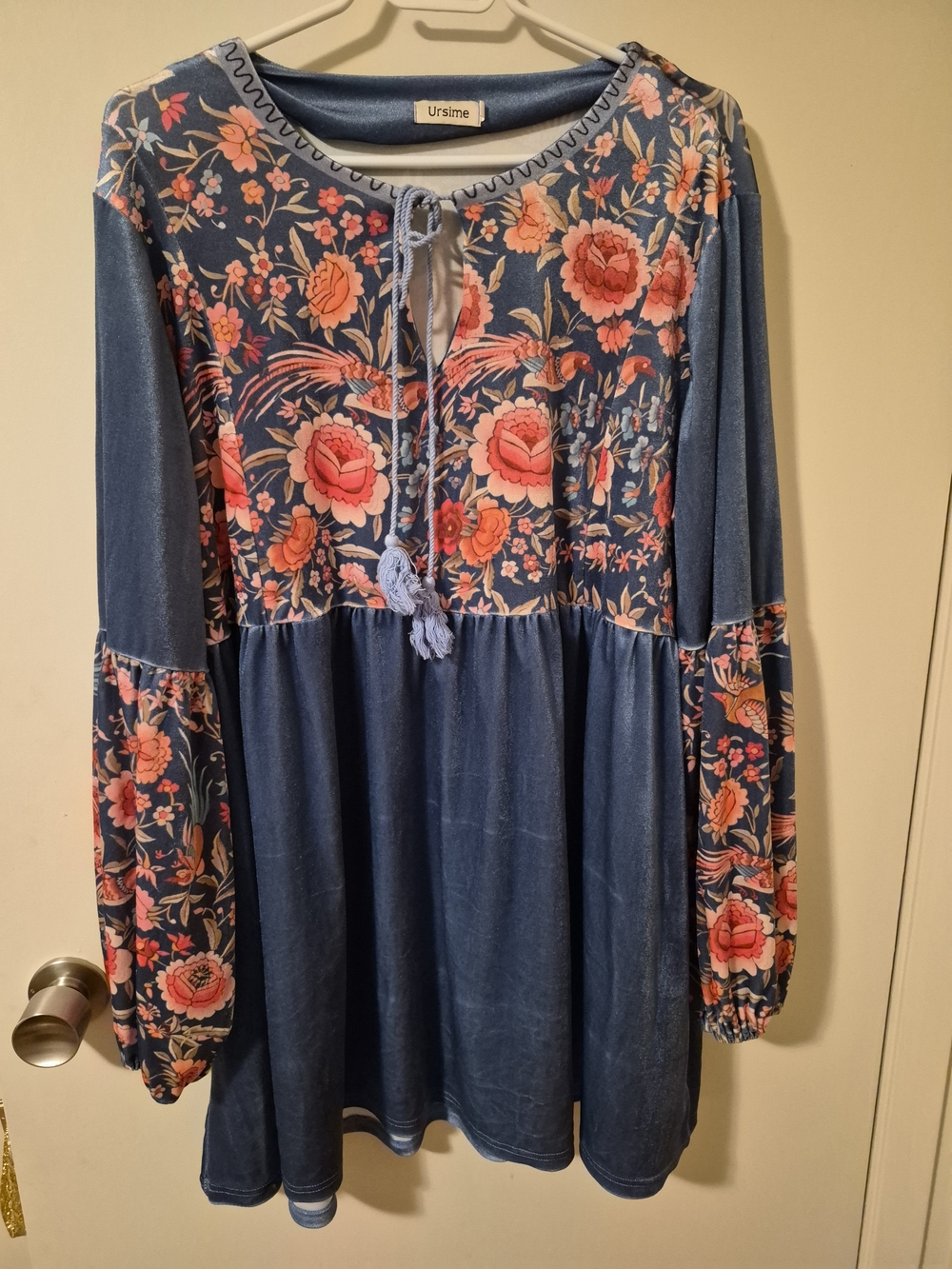 Ursime Womens Floral Dress 5X